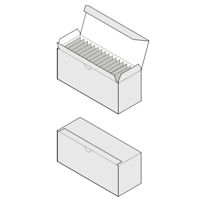 Kurzlaschen closure box