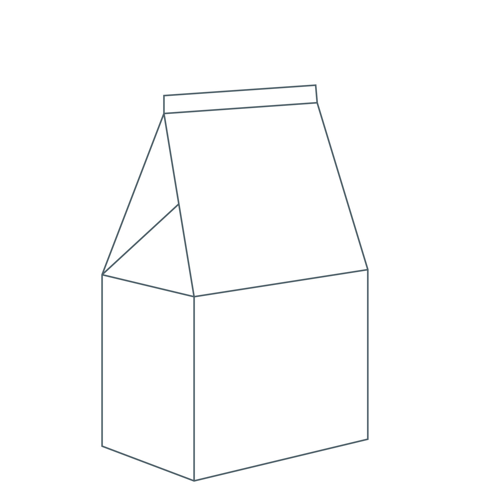 Block Bottom Bag Gable Top
